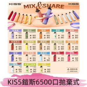 鎧斯KIS5一次性 6500口磁吸式 自由混搭拋棄式電子煙#18個口味#